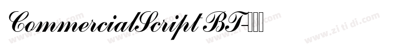 CommercialScript BT字体转换